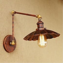 Braço longo Meio ferrugem Retro Criativo Nostalgic Retrátil Dobrável Arandelas de Parede Luz de Parede