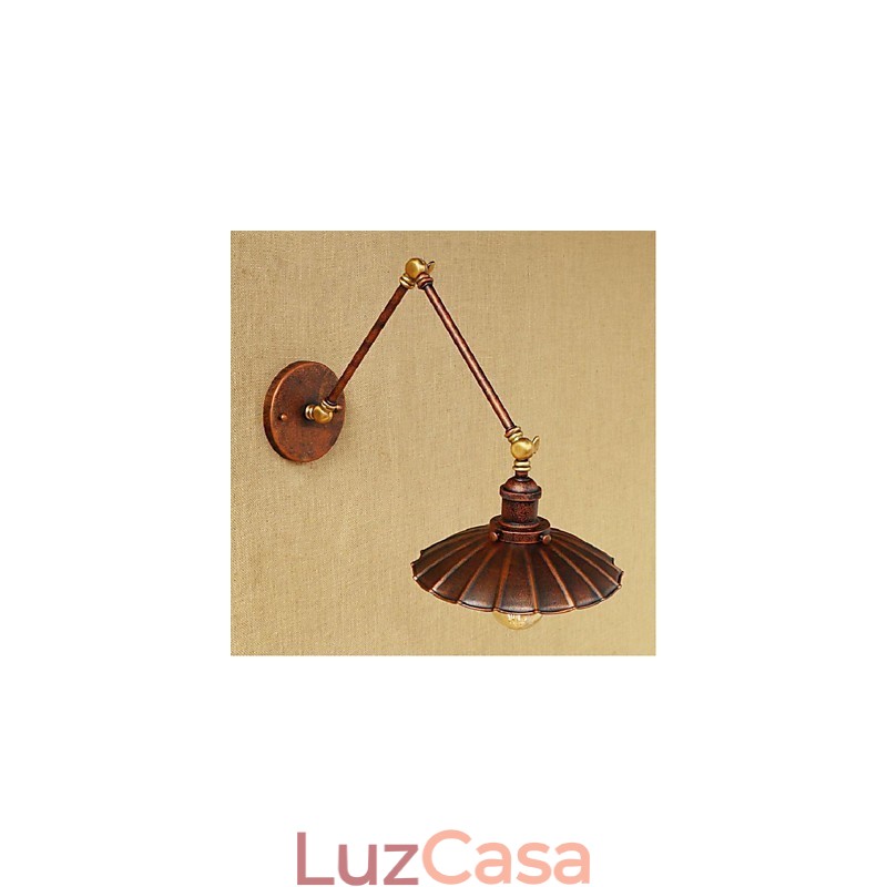 Braço longo Meio ferrugem Retro Criativo Nostalgic Retrátil Dobrável Arandelas de Parede Luz de Parede