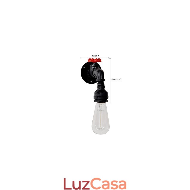 Luzes de parede de tubo de água estilo industrial retrô criativo country metal restaurante café bares mesa de bar arandelas de parede