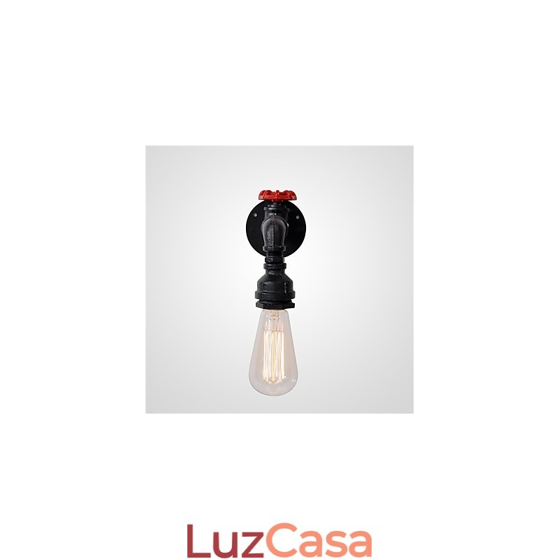 Luzes de parede de tubo de água estilo industrial retrô criativo country metal restaurante café bares mesa de bar arandelas de parede
