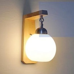 Luminária de parede de cabeceira de quarto de escada de madeira de arte japonesa