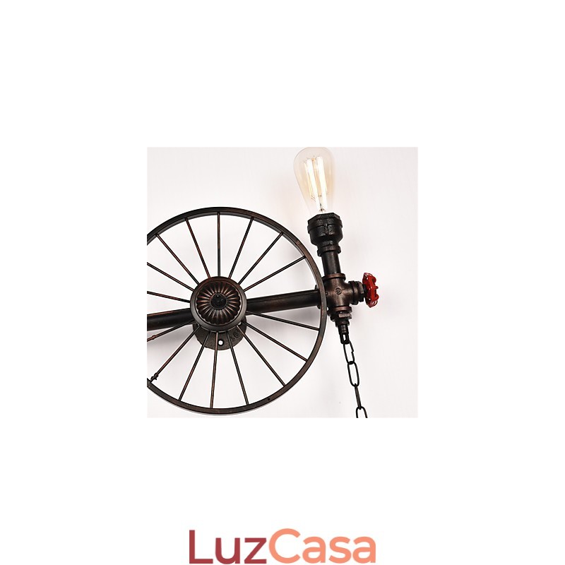Luminárias de parede de tubo industrial vintage, luzes criativas, restaurante, café, bar, decoração, iluminação com 2 luzes, acabamento pintado