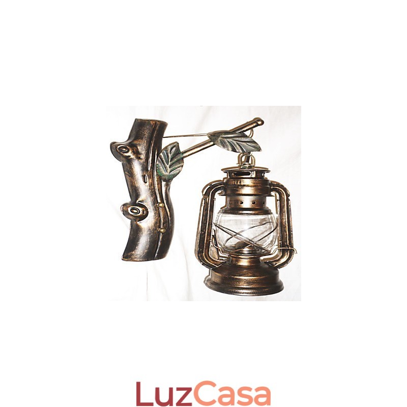 Pintura rústica de chalé para arandelas de parede estilo mini uplight, luminária de parede