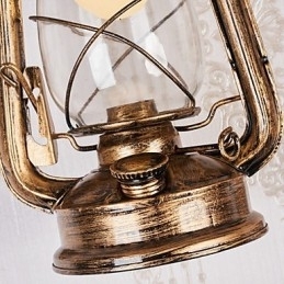 Pintura rústica de chalé para arandelas de parede estilo mini uplight, luminária de parede