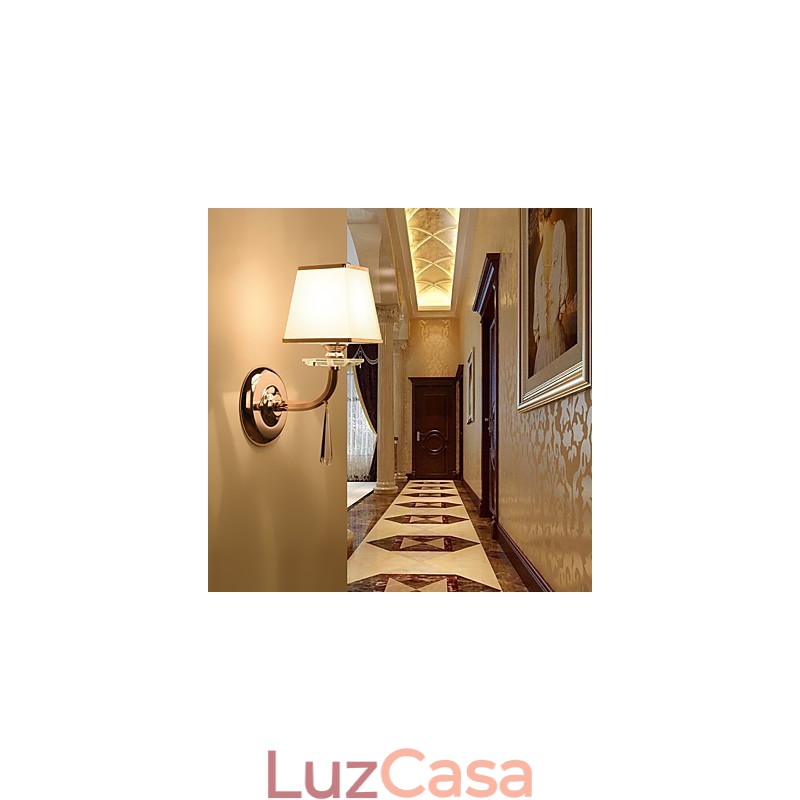 Recurso eletrogalvanizado contemporâneo moderno para arandelas de parede de luz ambiente de cristal