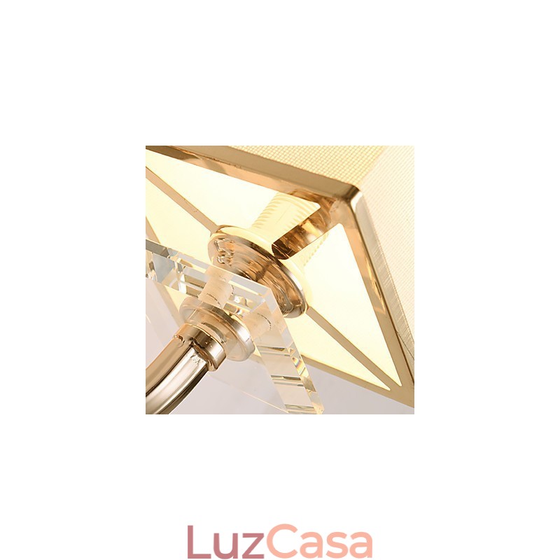 Recurso eletrogalvanizado contemporâneo moderno para arandelas de parede de luz ambiente de cristal