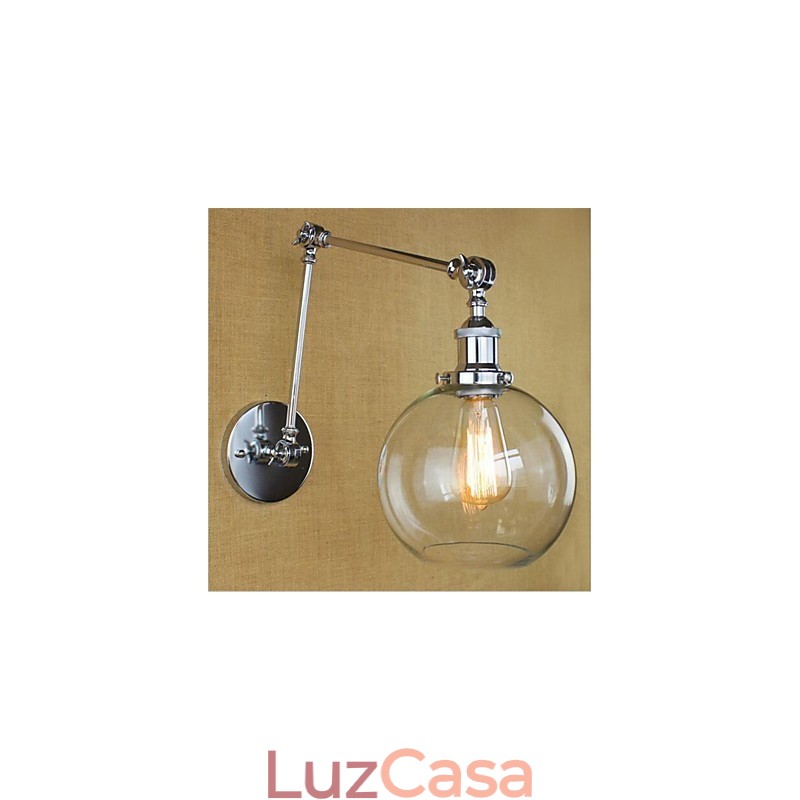 Recurso galvanizado retrô country para proteção ocular estilo mini, braço oscilante de luz ambiente