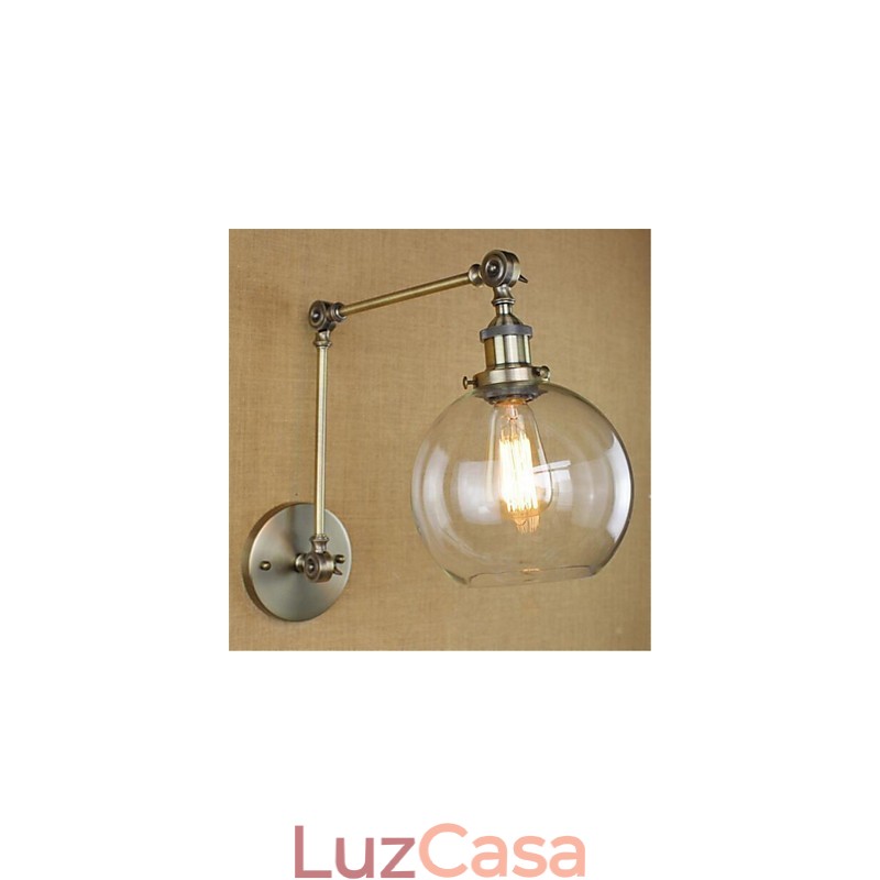 Recurso galvanizado retrô country para proteção ocular estilo mini, braço oscilante de luz ambiente