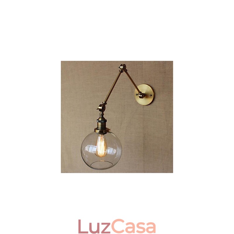 Recurso galvanizado retrô country para proteção ocular estilo mini, braço oscilante de luz ambiente