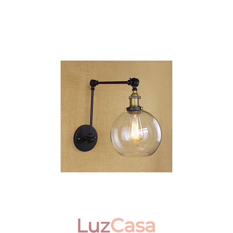 Recurso galvanizado retrô country para proteção ocular estilo mini, braço oscilante de luz ambiente