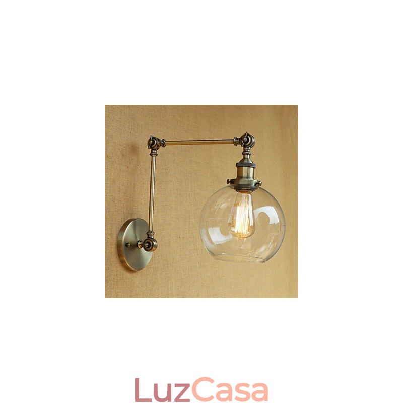 Recurso galvanizado retrô country para proteção ocular estilo mini, braço oscilante de luz ambiente