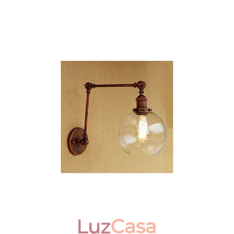Recurso galvanizado retrô country para proteção ocular estilo mini, braço oscilante de luz ambiente