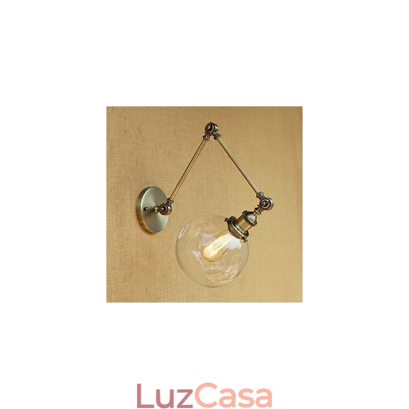 Recurso galvanizado retrô country para proteção ocular estilo mini, braço oscilante de luz ambiente
