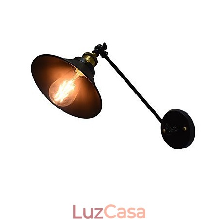 Luminária de parede Buzz Wall Iron Lâmpada de sabre de luz preta muda na parede