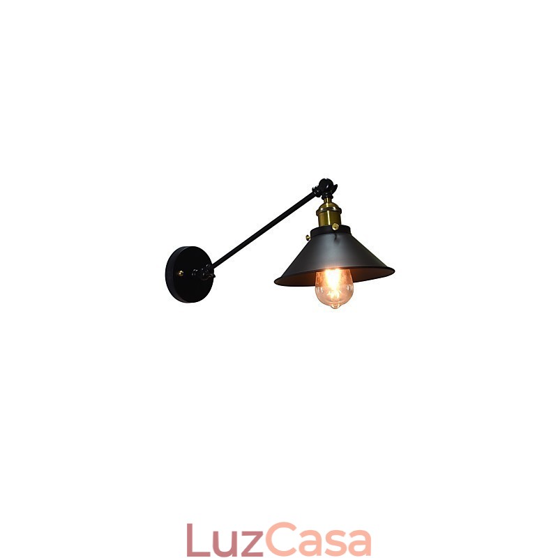 Luminária de parede Buzz Wall Iron Lâmpada de sabre de luz preta muda na parede