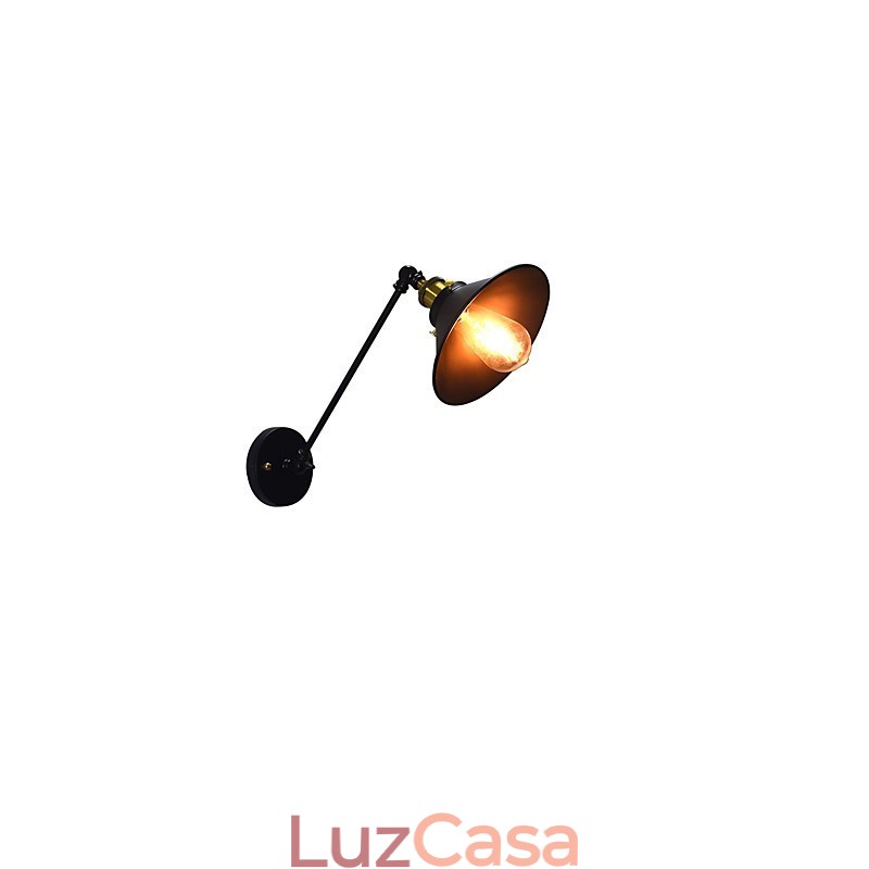 Luminária de parede Buzz Wall Iron Lâmpada de sabre de luz preta muda na parede