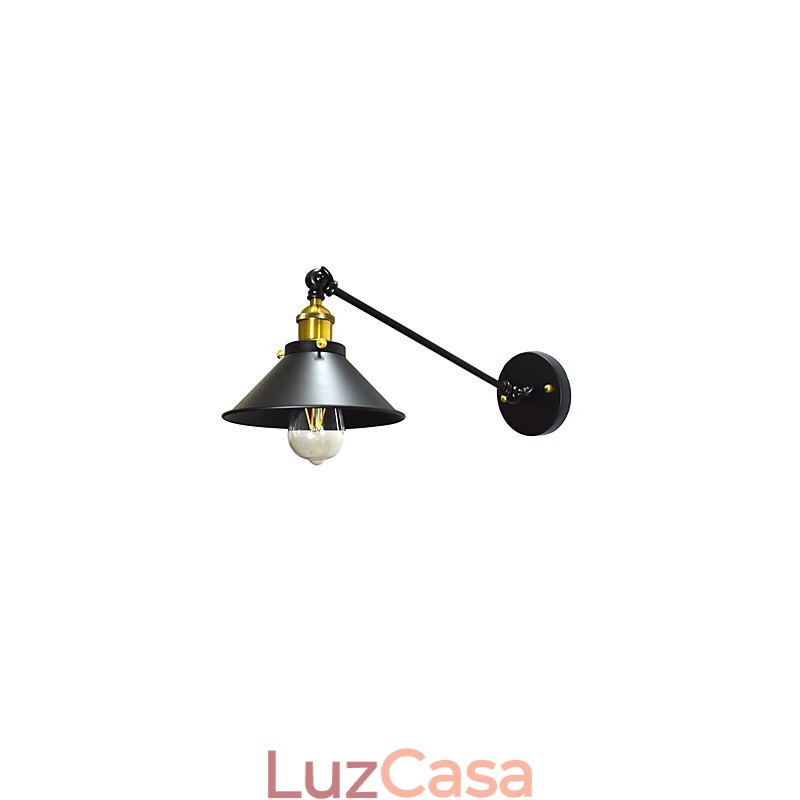 Luminária de parede Buzz Wall Iron Lâmpada de sabre de luz preta muda na parede