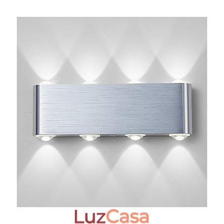 Luminária de parede embutida em alumínio com luz moderna integrada Luminária de parede embutida em alumínio com luz moderna integrada