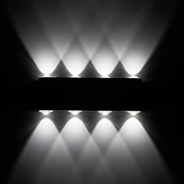Luminária de parede embutida em alumínio com luz moderna integrada