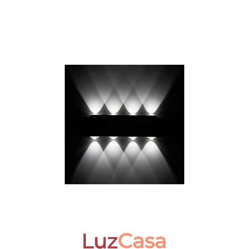 Luminária de parede embutida em alumínio com luz moderna integrada