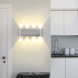 Luminária de parede embutida em alumínio com luz moderna integrada