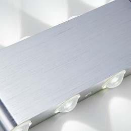 Luminária de parede embutida em alumínio com luz moderna integrada