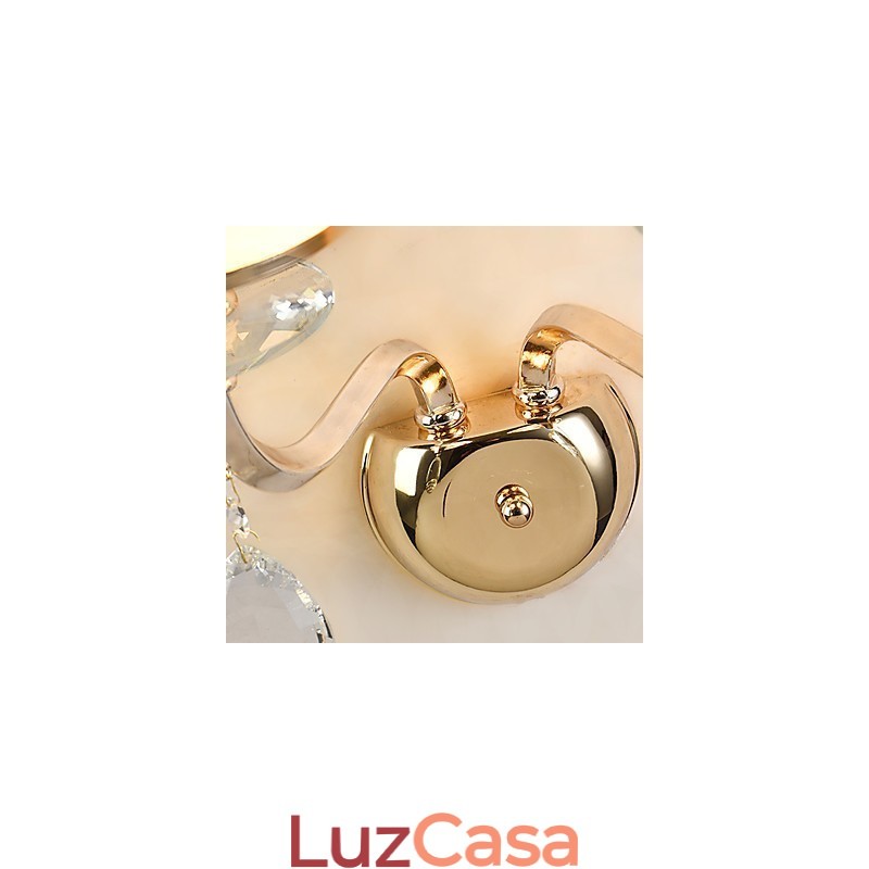 Recurso eletrogalvanizado contemporâneo moderno para arandelas de parede de luz ambiente de cristal