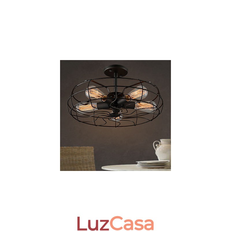 Lâmpada de designer industrial country americana Lâmpada personalizada Lâmpadas de teto de ventilador retrô europeu