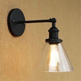 Recurso galvanizado retrô country para proteção ocular estilo mini arandelas de parede com luz ambiente
