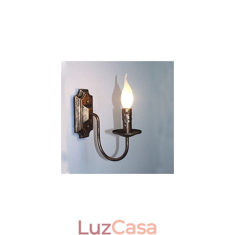 Luminária de parede antiga em forma de vela, luminária de varanda simples para corredor, luminária de parede
