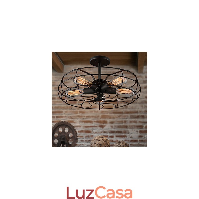 Lâmpada de designer industrial country americana Lâmpada personalizada Lâmpadas de teto de ventilador retrô europeu