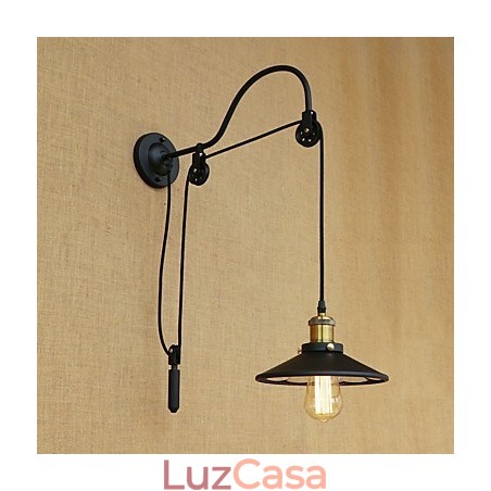 Recurso de pintura retrô country para arandelas de parede com luz ambiente e elevação ajustável