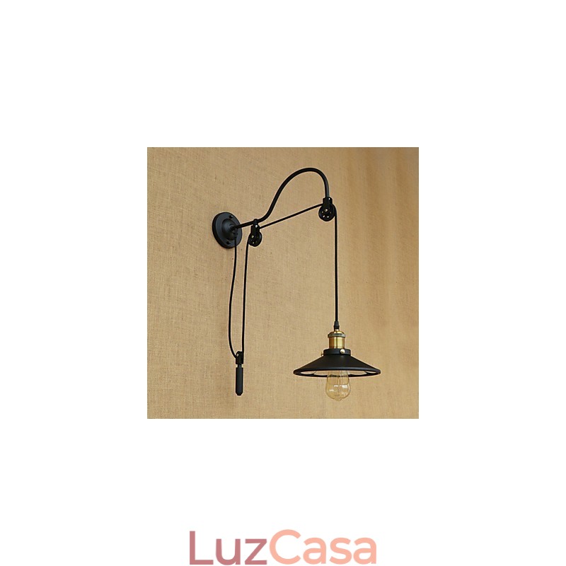 Recurso de pintura retrô country para arandelas de parede com luz ambiente e elevação ajustável