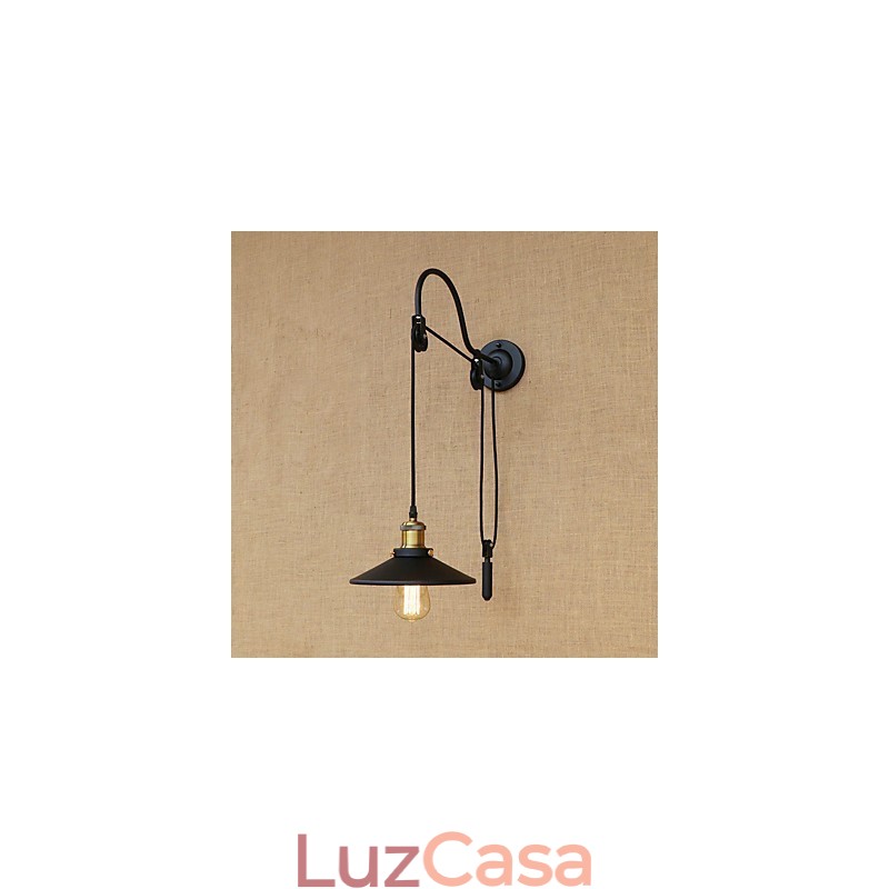 Recurso de pintura retrô country para arandelas de parede com luz ambiente e elevação ajustável
