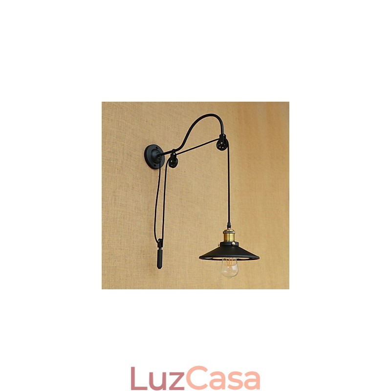 Recurso de pintura retrô country para arandelas de parede com luz ambiente e elevação ajustável