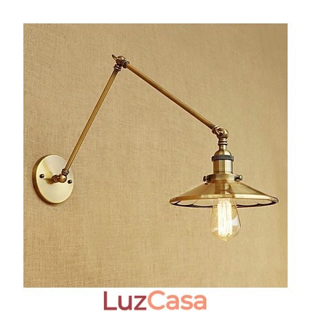Lodge rústico Country Retro galvanizado com recurso para luz ambiente de braço oscilante estilo mini Lodge rústico Country Retro galvanizado com recurso para luz ambiente de braço oscilante estilo mini