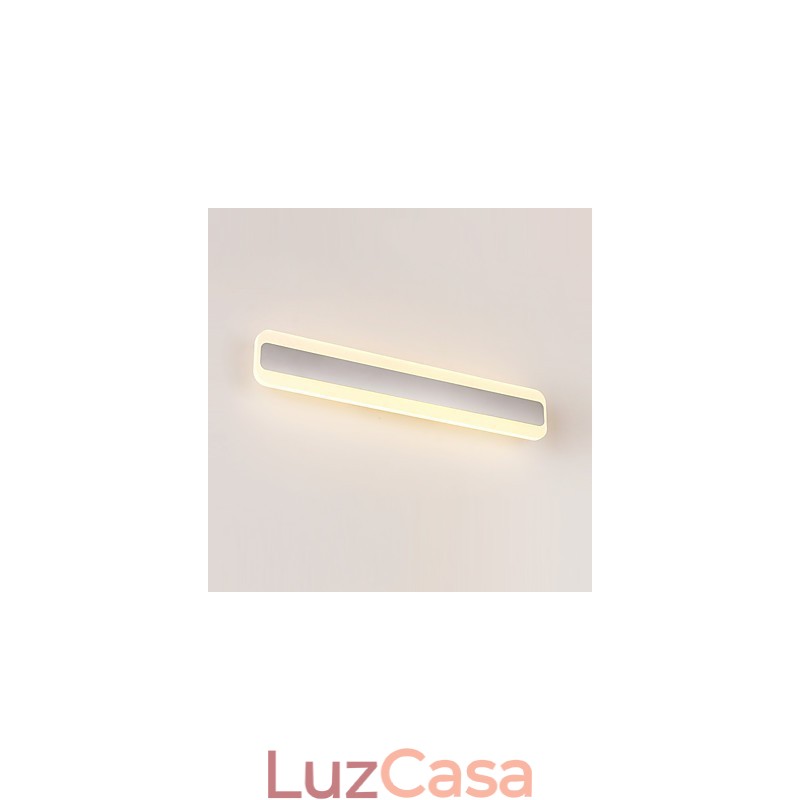 Recurso cromado moderno e contemporâneo integrado para iluminação de banheiro com luz ambiente Luz de parede