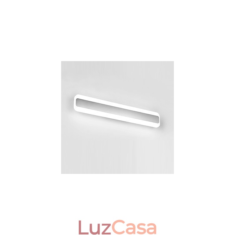 Recurso cromado moderno e contemporâneo integrado para iluminação de banheiro com luz ambiente Luz de parede