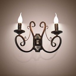 Novo sótão retrô estilo americano luminária de parede retrô lâmpada de quarto luminária de parede lâmpada de vela