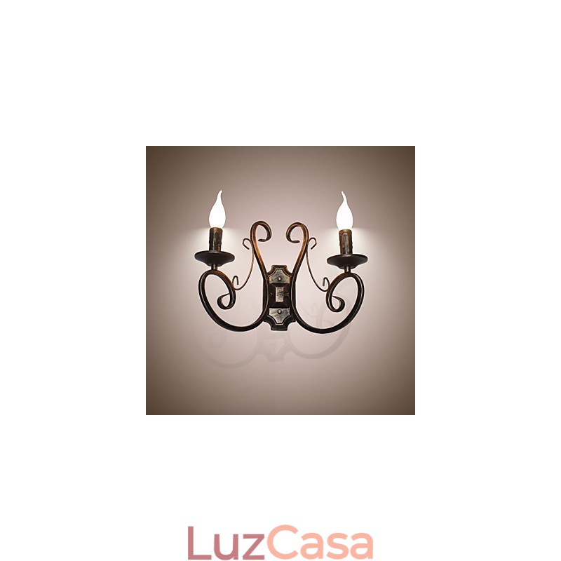Novo sótão retrô estilo americano luminária de parede retrô lâmpada de quarto luminária de parede lâmpada de vela