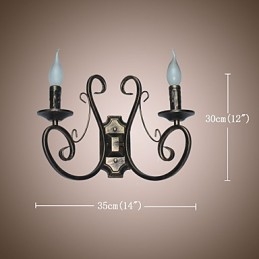 Novo sótão retrô estilo americano luminária de parede retrô lâmpada de quarto luminária de parede lâmpada de vela