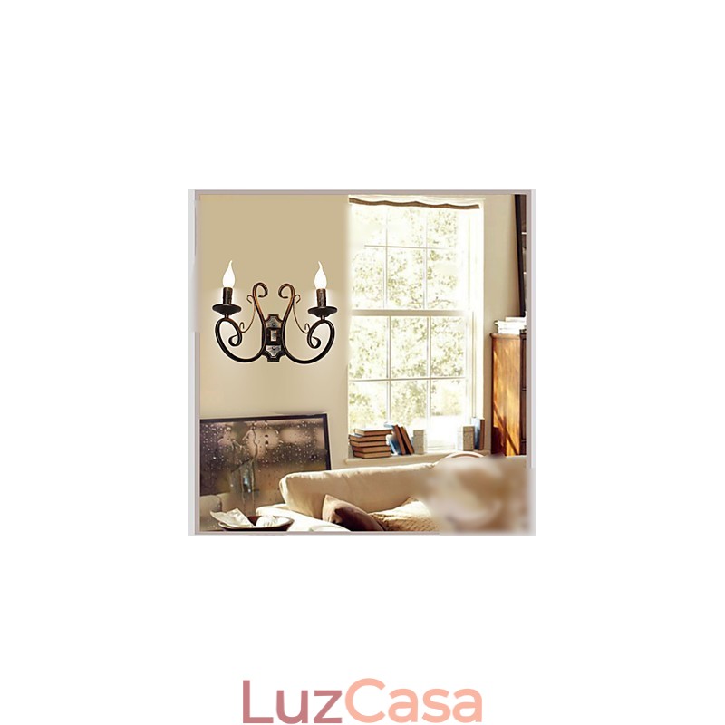 Novo sótão retrô estilo americano luminária de parede retrô lâmpada de quarto luminária de parede lâmpada de vela
