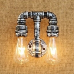 Pintura retrô country para apliques de parede com luz ambiente e braço oscilante