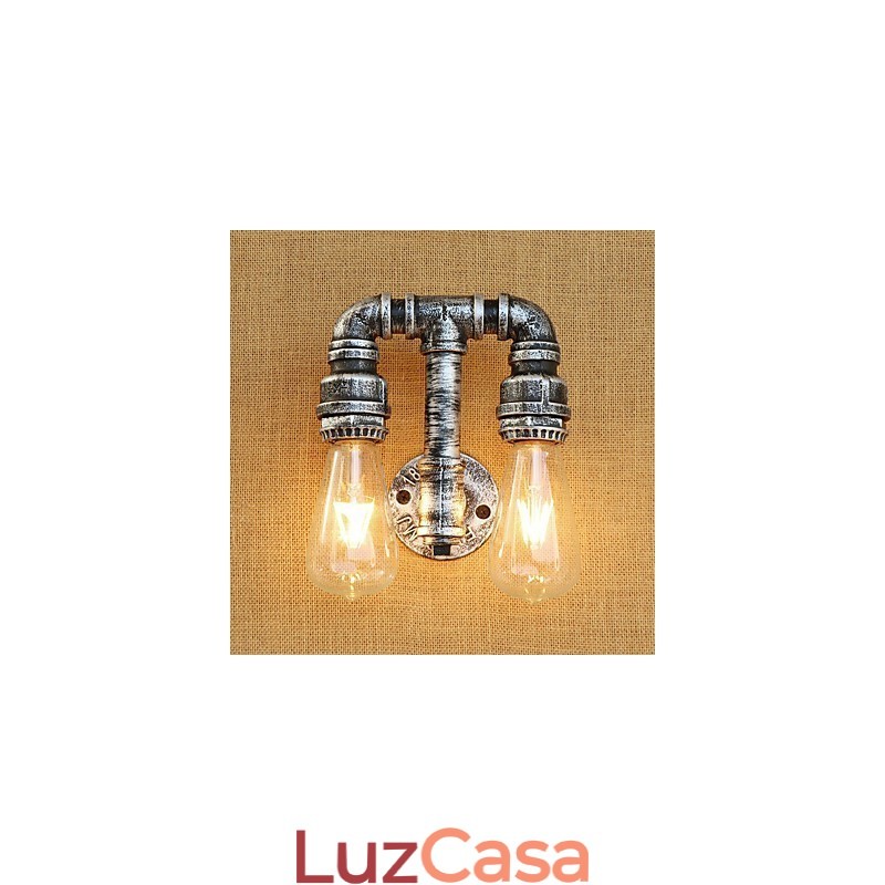 Pintura retrô country para apliques de parede com luz ambiente e braço oscilante