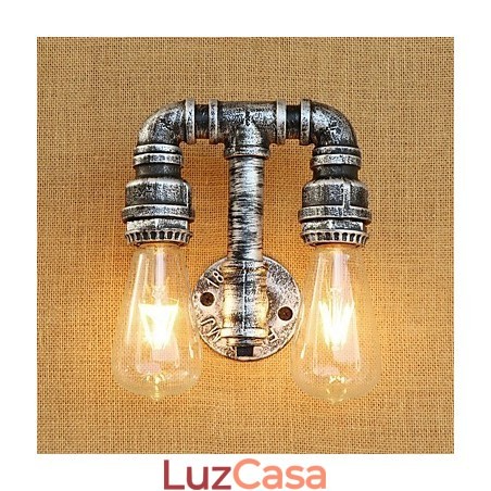 Pintura retrô country para apliques de parede com luz ambiente e braço oscilante Pintura retrô country para apliques de parede com luz ambiente e braço oscilante