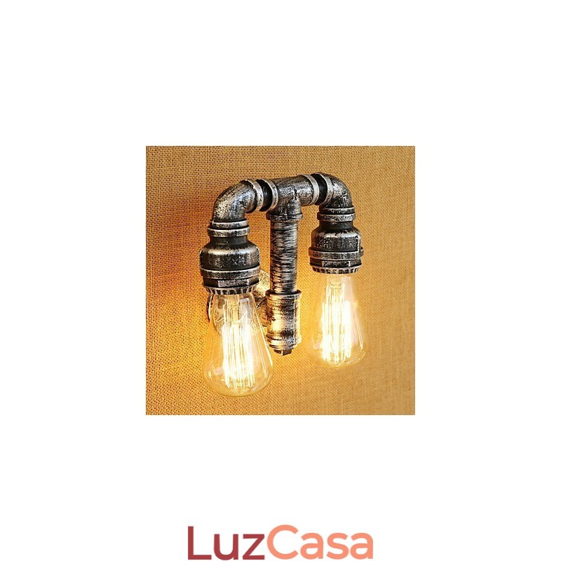 Pintura retrô country para apliques de parede com luz ambiente e braço oscilante