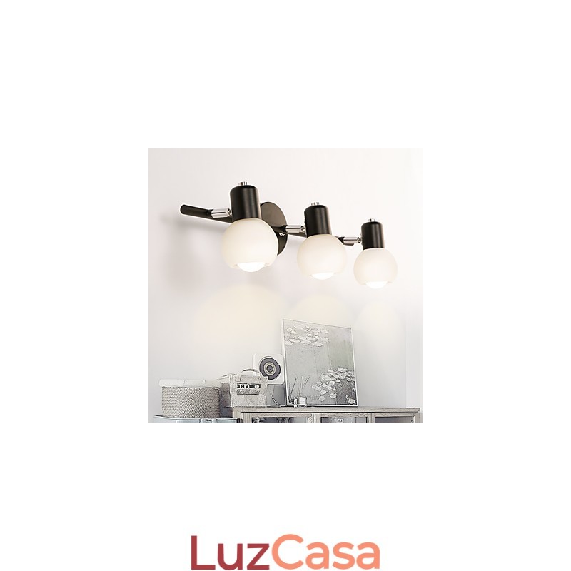 Luminária de parede galvanizada rústica Lodge para iluminação de banheiro Downlight