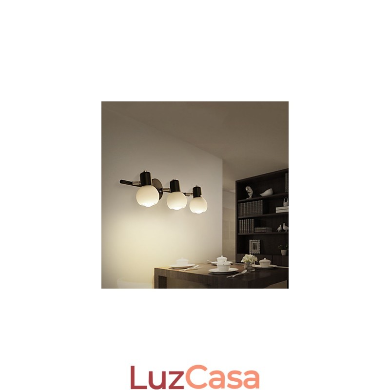 Luminária de parede galvanizada rústica Lodge para iluminação de banheiro Downlight
