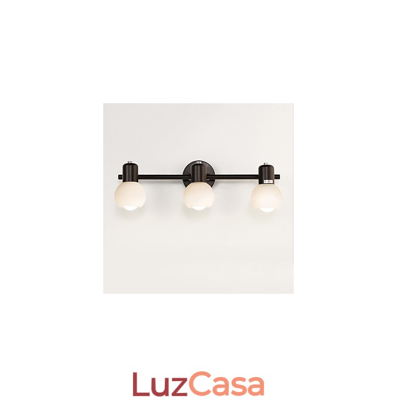 Luminária de parede galvanizada rústica Lodge para iluminação de banheiro Downlight