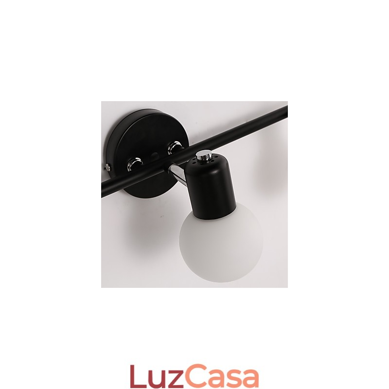 Luminária de parede galvanizada rústica Lodge para iluminação de banheiro Downlight